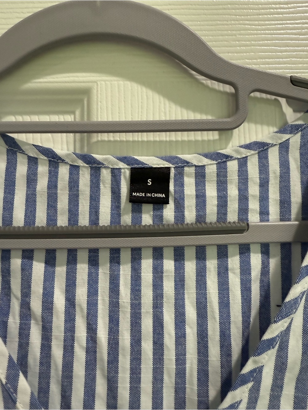 Blue and White Striped Nursing Dress - Picture 4 of 4